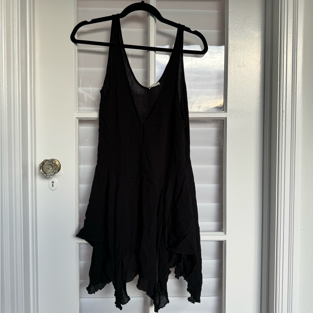 Free People Intimately Black Sleeveless top with keyhole detail